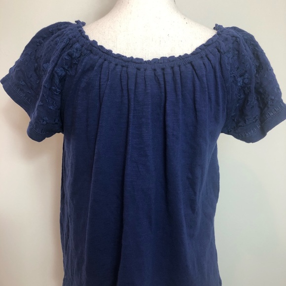 Harper blue embroidered top size s - Picture 3 of 8